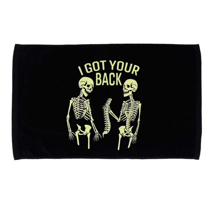 I Got Your Back Halloween Skeleton Skull Sarcastic Microfiber Hand Towel