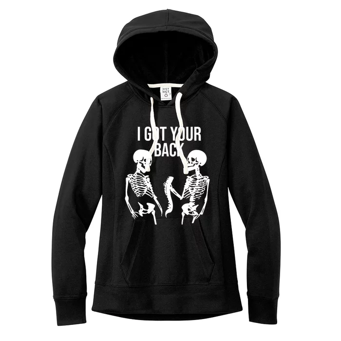 I Got Your Back Funny Skeleton Women's Fleece Hoodie