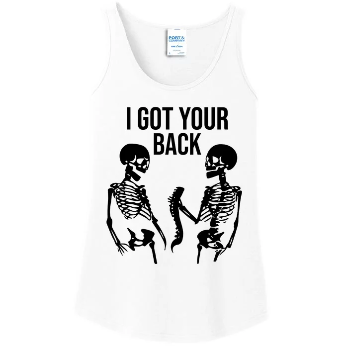 I Got Your Back Funny Skeleton Ladies Essential Tank