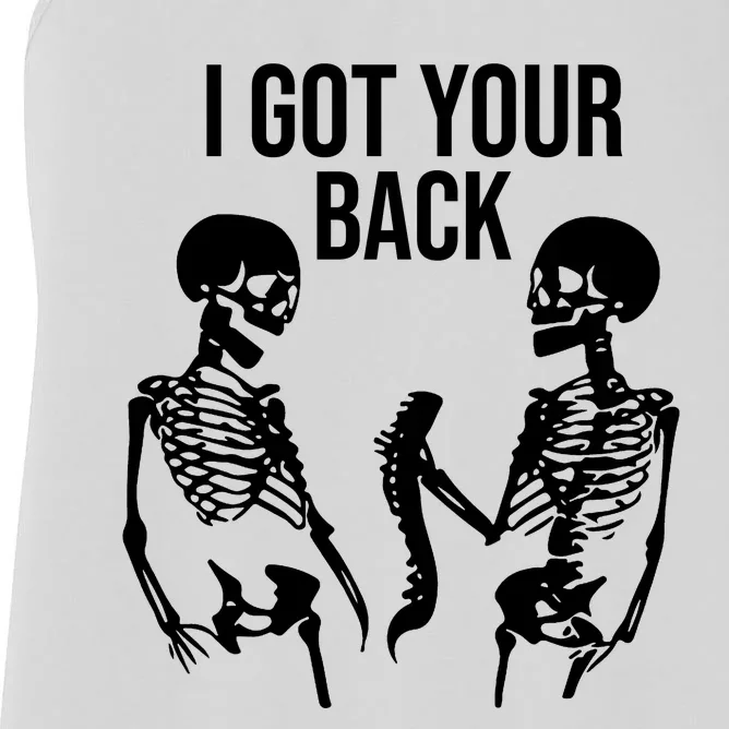 I Got Your Back Funny Skeleton Women's Racerback Tank