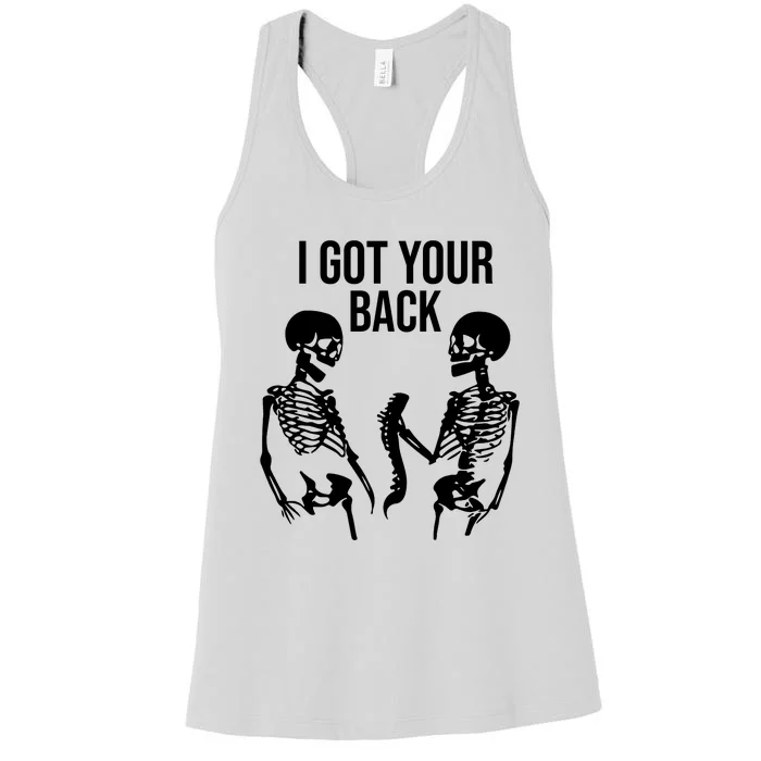 I Got Your Back Funny Skeleton Women's Racerback Tank