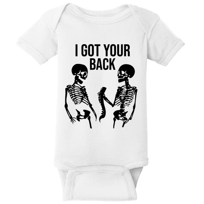 I Got Your Back Funny Skeleton Baby Bodysuit