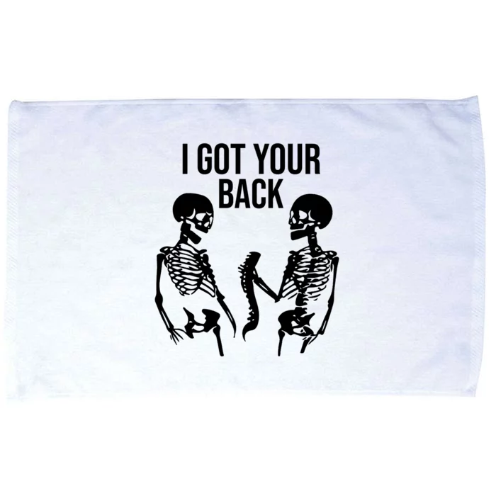 I Got Your Back Funny Skeleton Microfiber Hand Towel