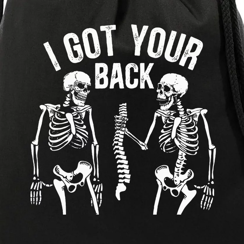 I Got Your Back Skeleton Spine Halloween Costume Drawstring Bag