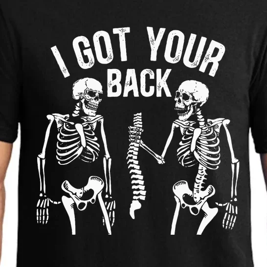 I Got Your Back Skeleton Spine Halloween Costume Pajama Set