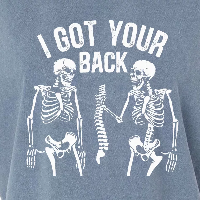 I Got Your Back Skeleton Spine Halloween Costume Garment-Dyed Women's Muscle Tee