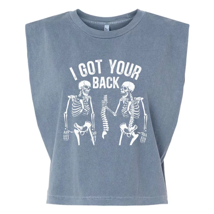 I Got Your Back Skeleton Spine Halloween Costume Garment-Dyed Women's Muscle Tee