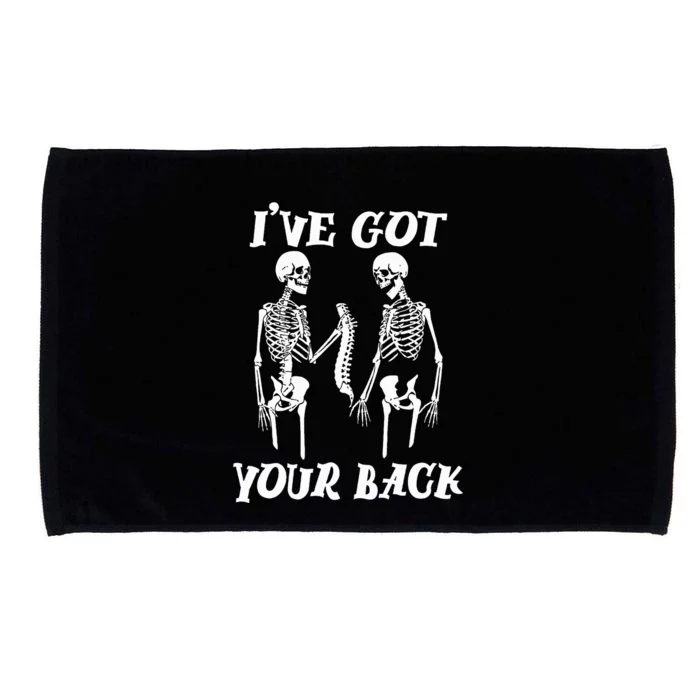 IVe Got Your Back Halloween Skeleton Skull Microfiber Hand Towel