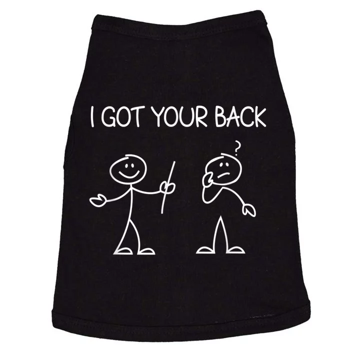 I Got Your Back Stick Figure Doggie Tank