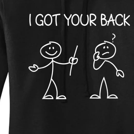 I Got Your Back Stick Figure Women's Pullover Hoodie