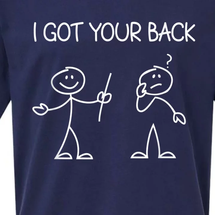 I Got Your Back Stick Figure Sueded Cloud Jersey T-Shirt