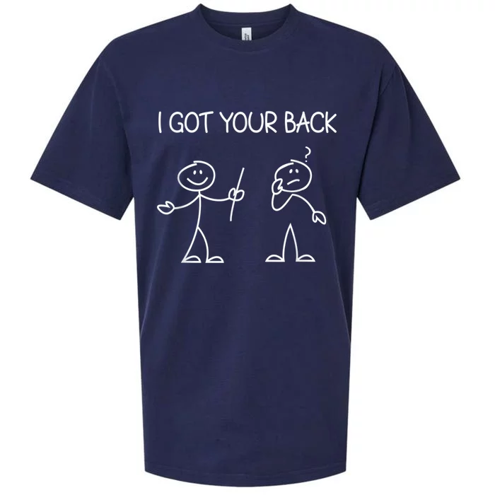 I Got Your Back Stick Figure Sueded Cloud Jersey T-Shirt