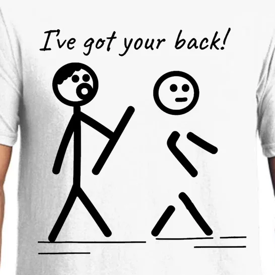 I Got Your Back Stick Figure Friendship Sarcasm Pajama Set