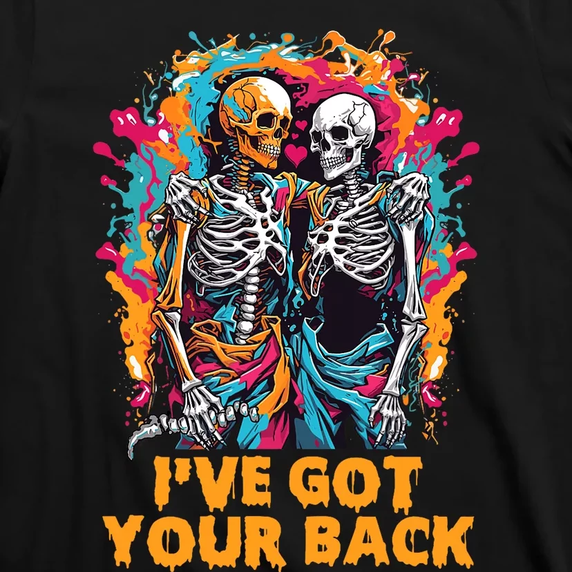 Ive Got Your Back Funny Halloween Skeletons Skull T-Shirt