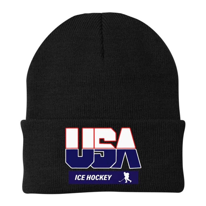 Ice Hockey 2024 Souvenir Usa Team Knit Cap Winter Beanie