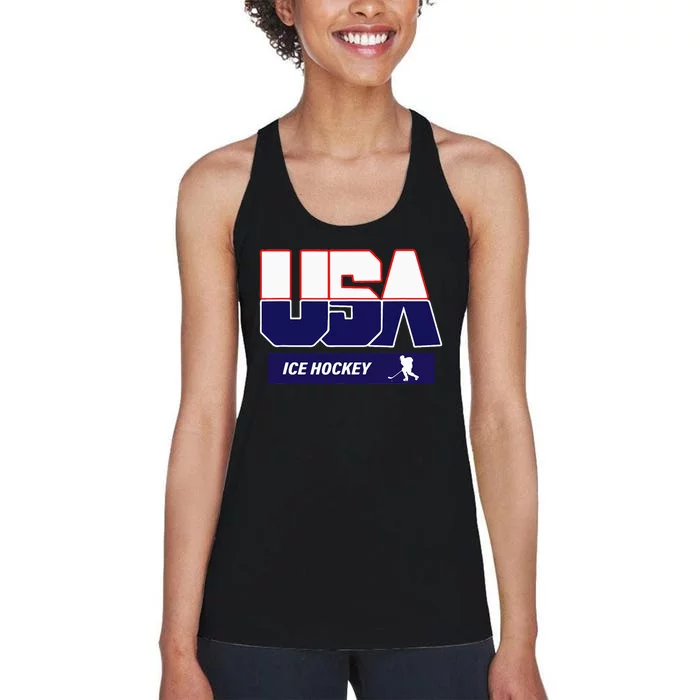 Ice Hockey 2024 Souvenir Usa Team Women's Racerback Tank