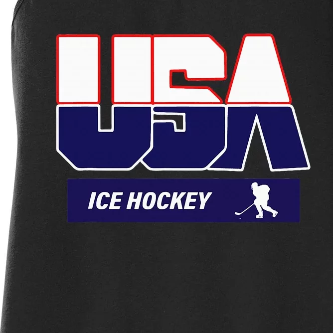 Ice Hockey 2024 Souvenir Usa Team Women's Racerback Tank