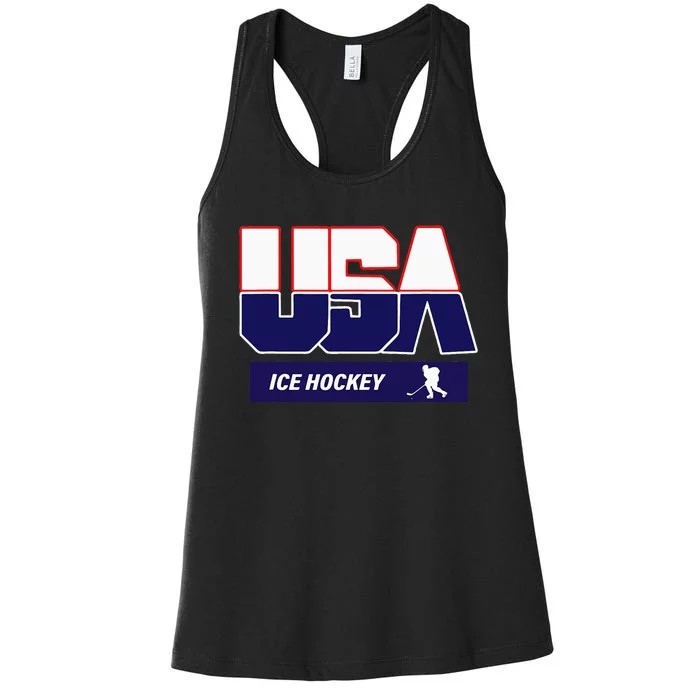 Ice Hockey 2024 Souvenir Usa Team Women's Racerback Tank