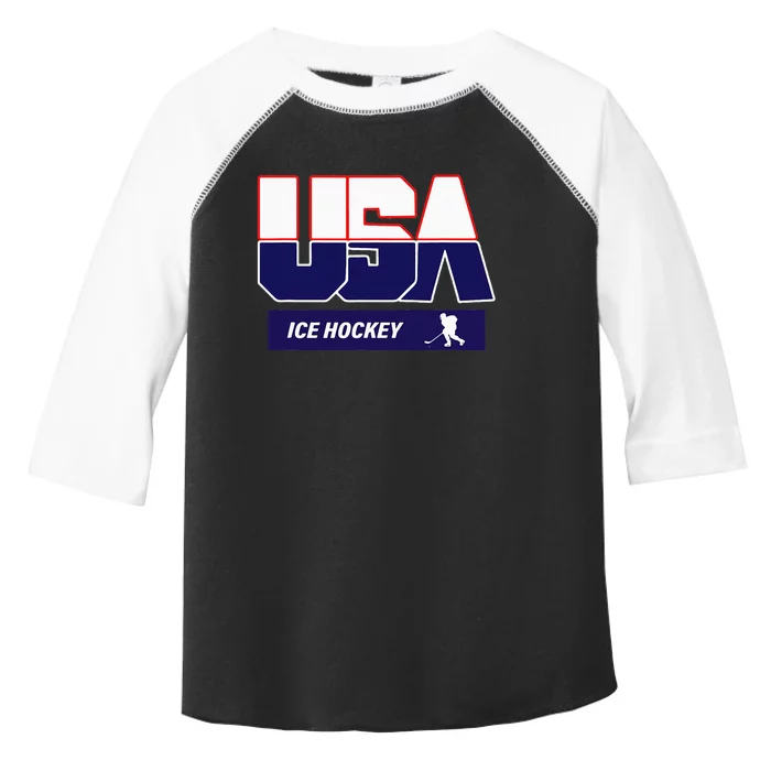 Ice Hockey 2024 Souvenir Usa Team Toddler Fine Jersey T-Shirt