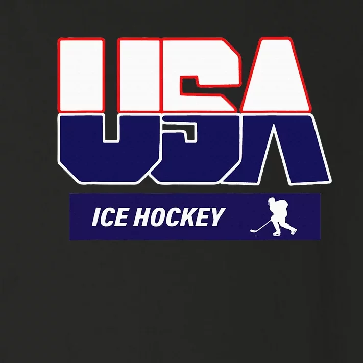 Ice Hockey 2024 Souvenir Usa Team Toddler Long Sleeve Shirt