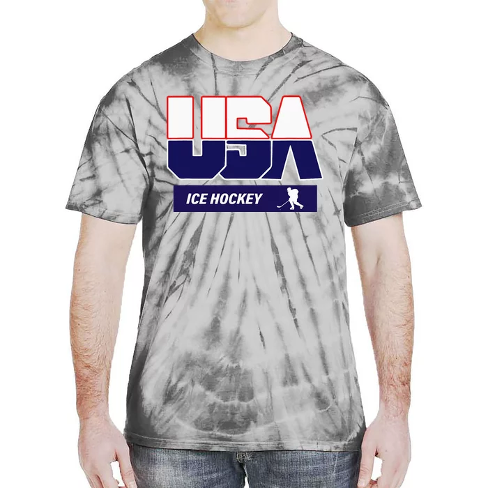 Ice Hockey 2024 Souvenir Usa Team Tie-Dye T-Shirt