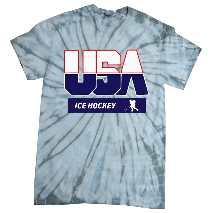 Ice Hockey 2024 Souvenir Usa Team Tie-Dye T-Shirt