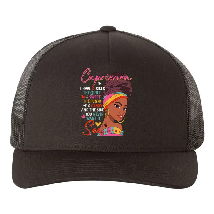 I Have 3 Side Capricorn  Cool Zodiac Astrology Star Sign Yupoong Adult 5-Panel Trucker Hat