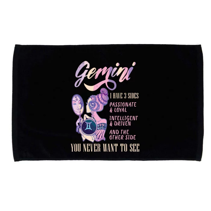 I Have 3 Sides Gemini Zodiac Sign Microfiber Hand Towel