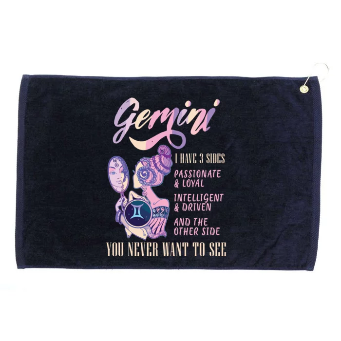 I Have 3 Sides Gemini Zodiac Sign Grommeted Golf Towel