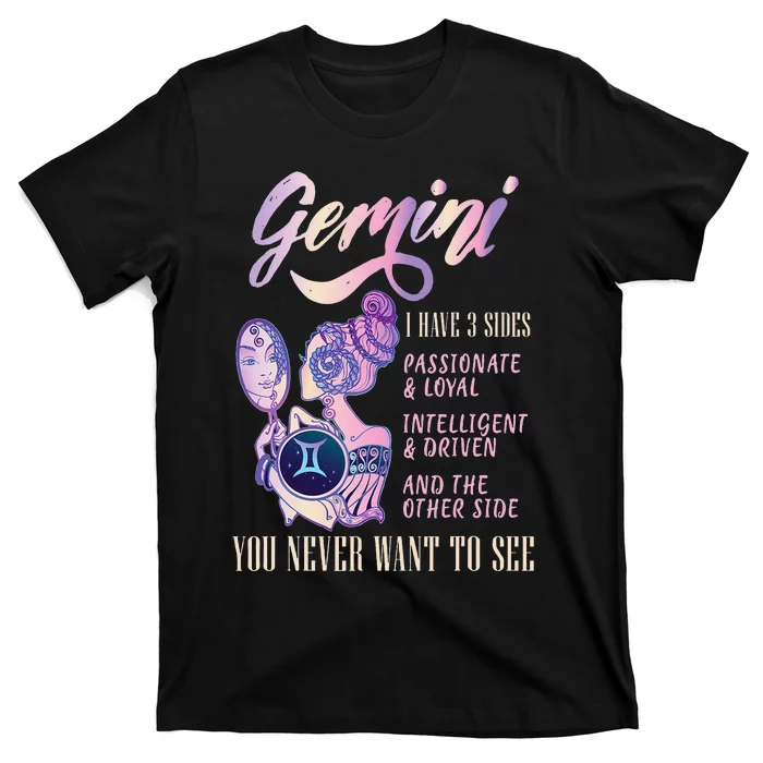 I Have 3 Sides Gemini Zodiac Sign T-Shirt