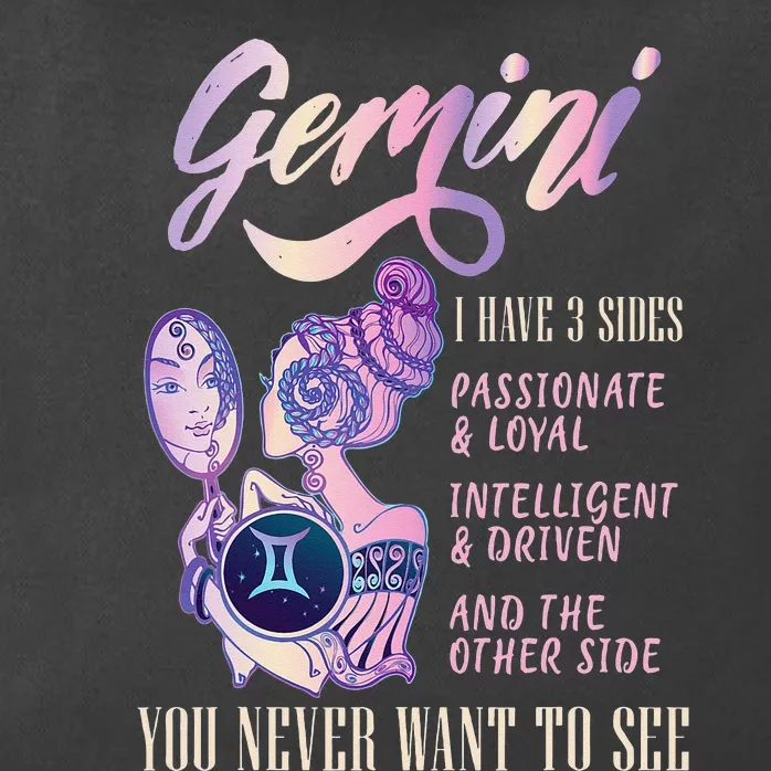 I Have 3 Sides Gemini Zodiac Sign Zip Tote Bag