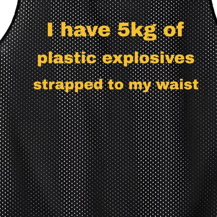 I Have 5kg Of Plastic Explosives Strapped To My Waist Mesh Reversible Basketball Jersey Tank