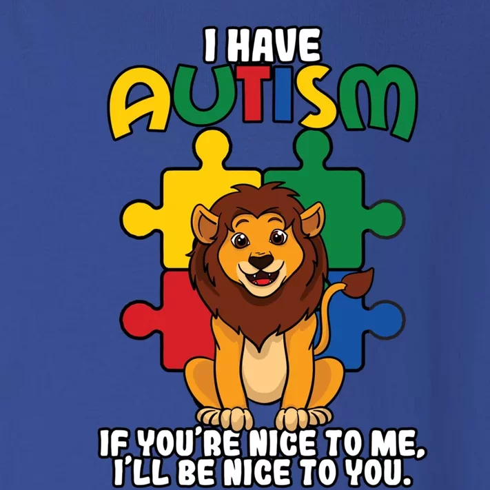 I Have Autism Puzzle Piece Lion Awareness Day Asperger Gift Toddler Long Sleeve Shirt