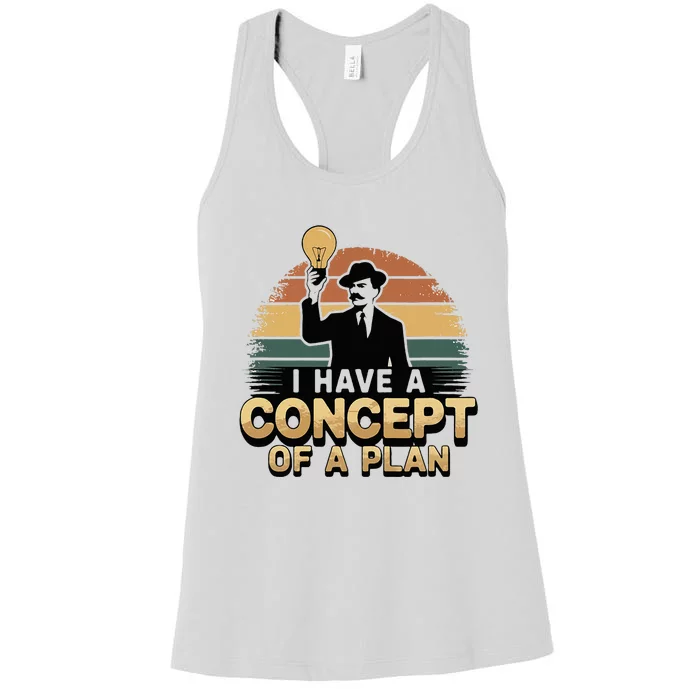 I Have A Concept Of A Plan Women's Racerback Tank