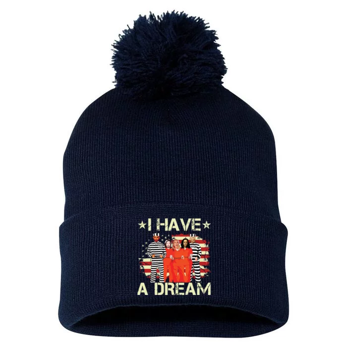 I Have A Dream Funny Biden Pom Pom 12in Knit Beanie