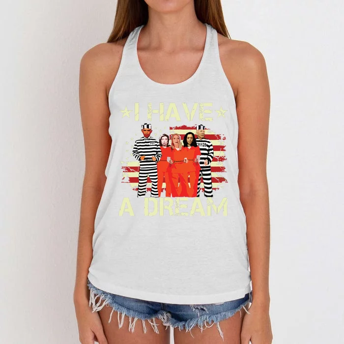 I Have A Dream Funny Biden Women's Knotted Racerback Tank