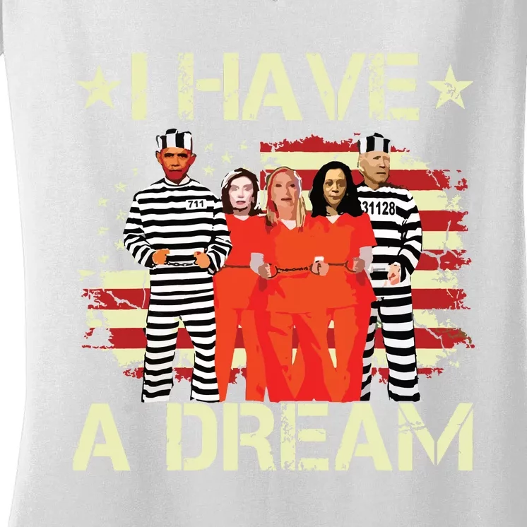 I Have A Dream Funny Biden Women's V-Neck T-Shirt