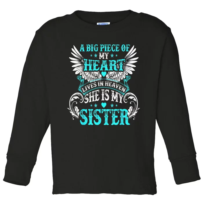 I Have An Angel In Heaven And I Call Her My Sister Toddler Long Sleeve Shirt