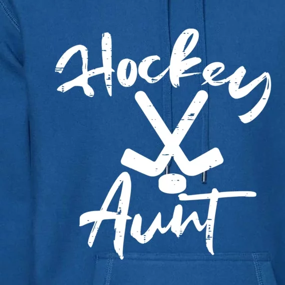 Ice Hockey Aunt Cute Mothers Day Aunty Auntie Nephew Gift Premium Hoodie