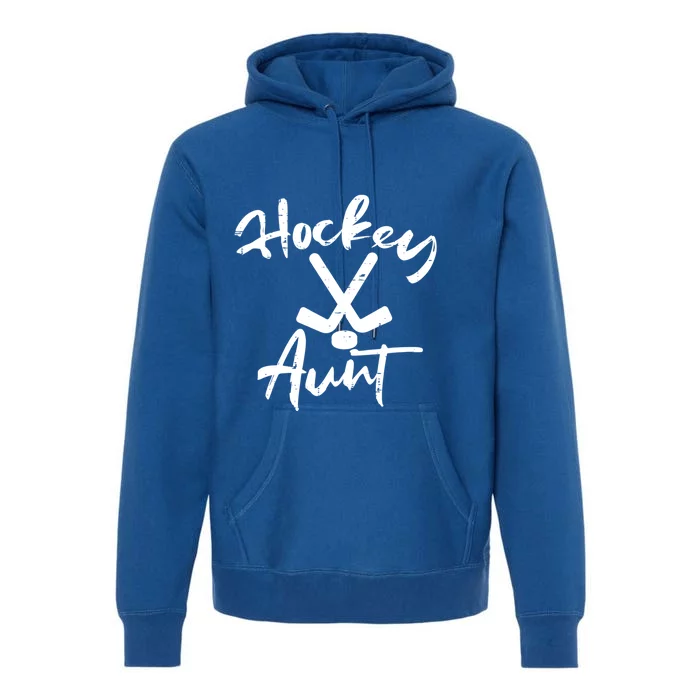 Ice Hockey Aunt Cute Mothers Day Aunty Auntie Nephew Gift Premium Hoodie