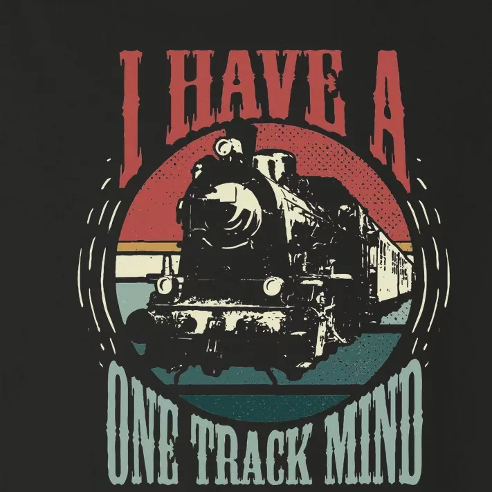 I Have A One Track Mind Funny Train Locomotive Toddler Long Sleeve Shirt