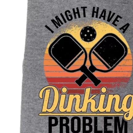 I Have A Dinking Problem Funny Pickleball Player Retro Doggie 3-End Fleece Hoodie