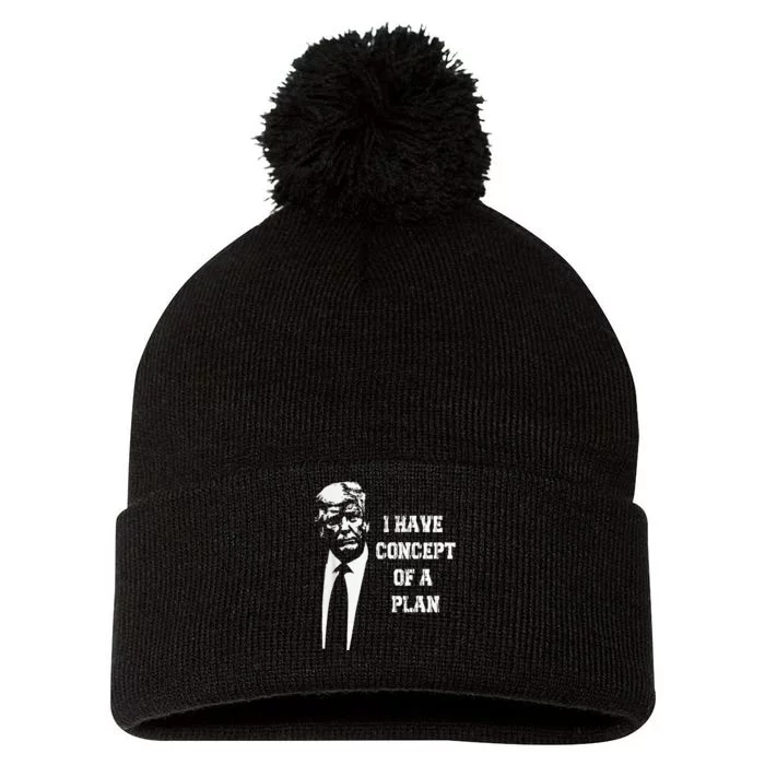 I Have A Concept Of A Plan Pom Pom 12in Knit Beanie