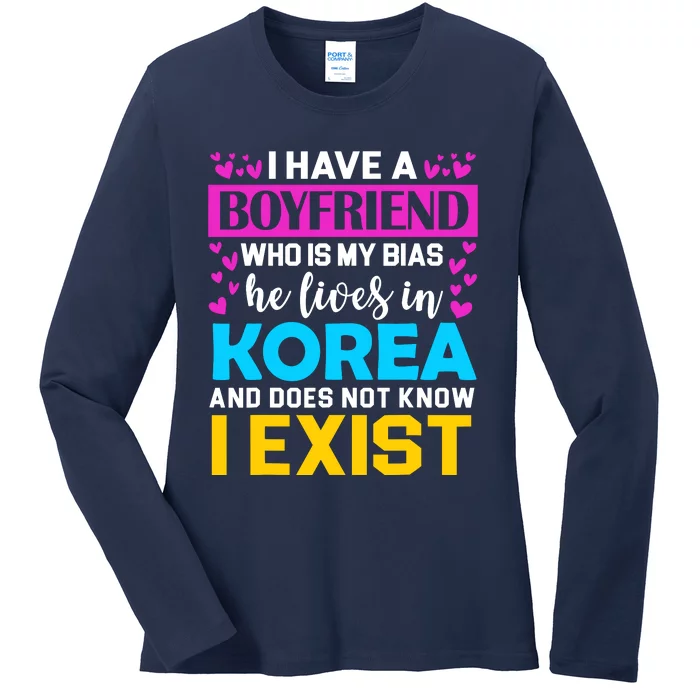 I Have A Boyfriend Who Is My Bias Kpop Lover Kdrama Korean Ladies Long Sleeve Shirt