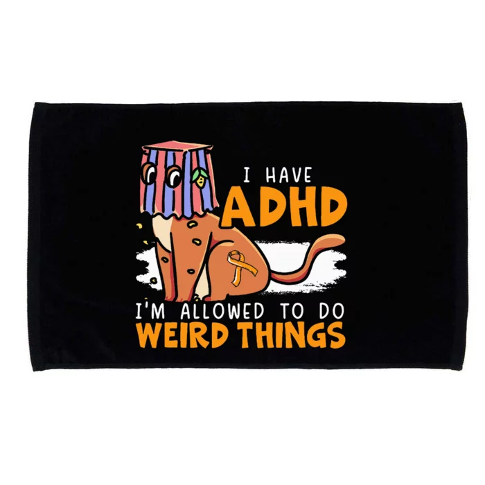 I Have Adhd IM Allowed To Do Weird Things Neurodiversity Microfiber Hand Towel