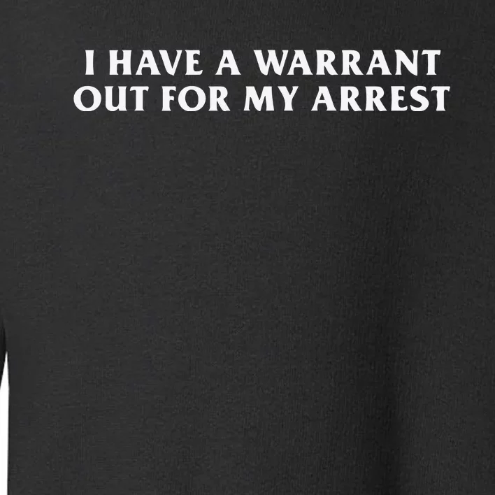 I Have A Warrant Out For My Arrest Toddler Sweatshirt