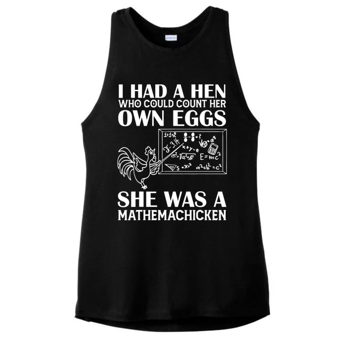 I Had A Hen Who Could Count Her Own Eggs Funny Chicken Lover Ladies Tri-Blend Wicking Tank