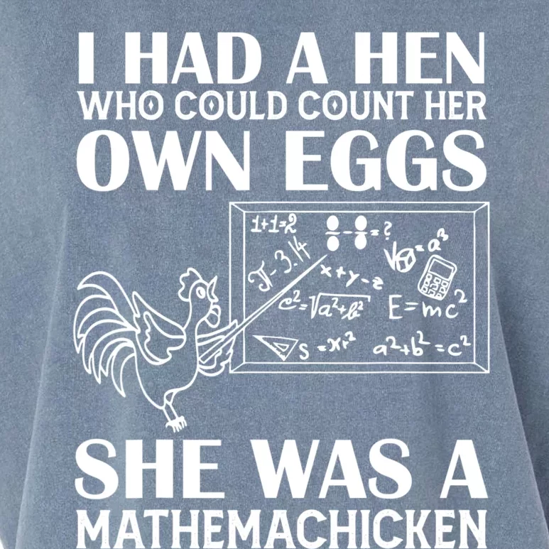 I Had A Hen Who Could Count Her Own Eggs Funny Chicken Lover Garment-Dyed Women's Muscle Tee