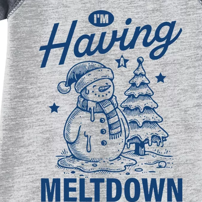 IM Having A Meltdown Funny Snowman Christmas Season Xmas Infant Baby Jersey Bodysuit