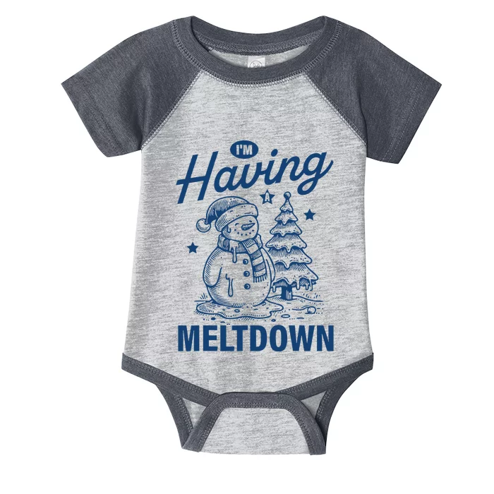 IM Having A Meltdown Funny Snowman Christmas Season Xmas Infant Baby Jersey Bodysuit